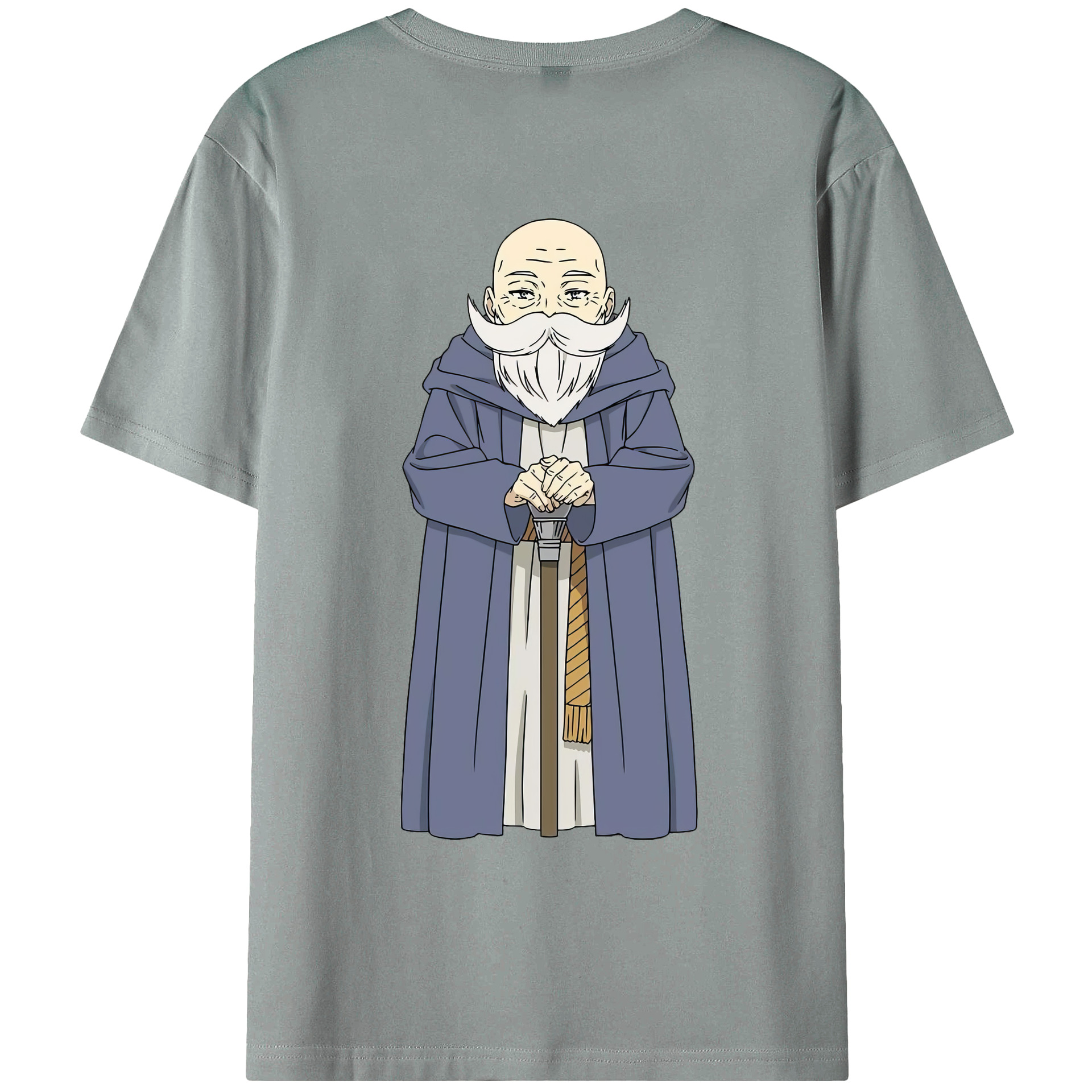 （画像用） 葬送のフリーレン Frieren 綿100％ メンズ半袖Tシャツ（バックプリント） 通気性